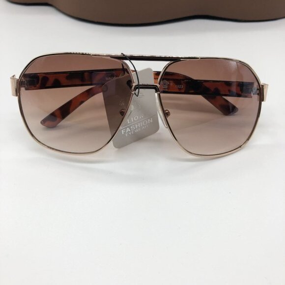 Lion Fashion Eyewear Women's Brown and Orange Sunglasses UV400 Item D-1 - Picture 8 of 11